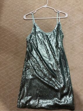 Allegra K Sequin Slip Dress